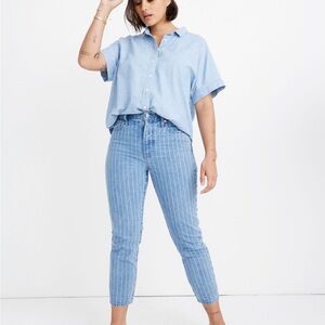 Madewell‎ The Perfect Vintage Jean: Pinstripe Edition Sz 30